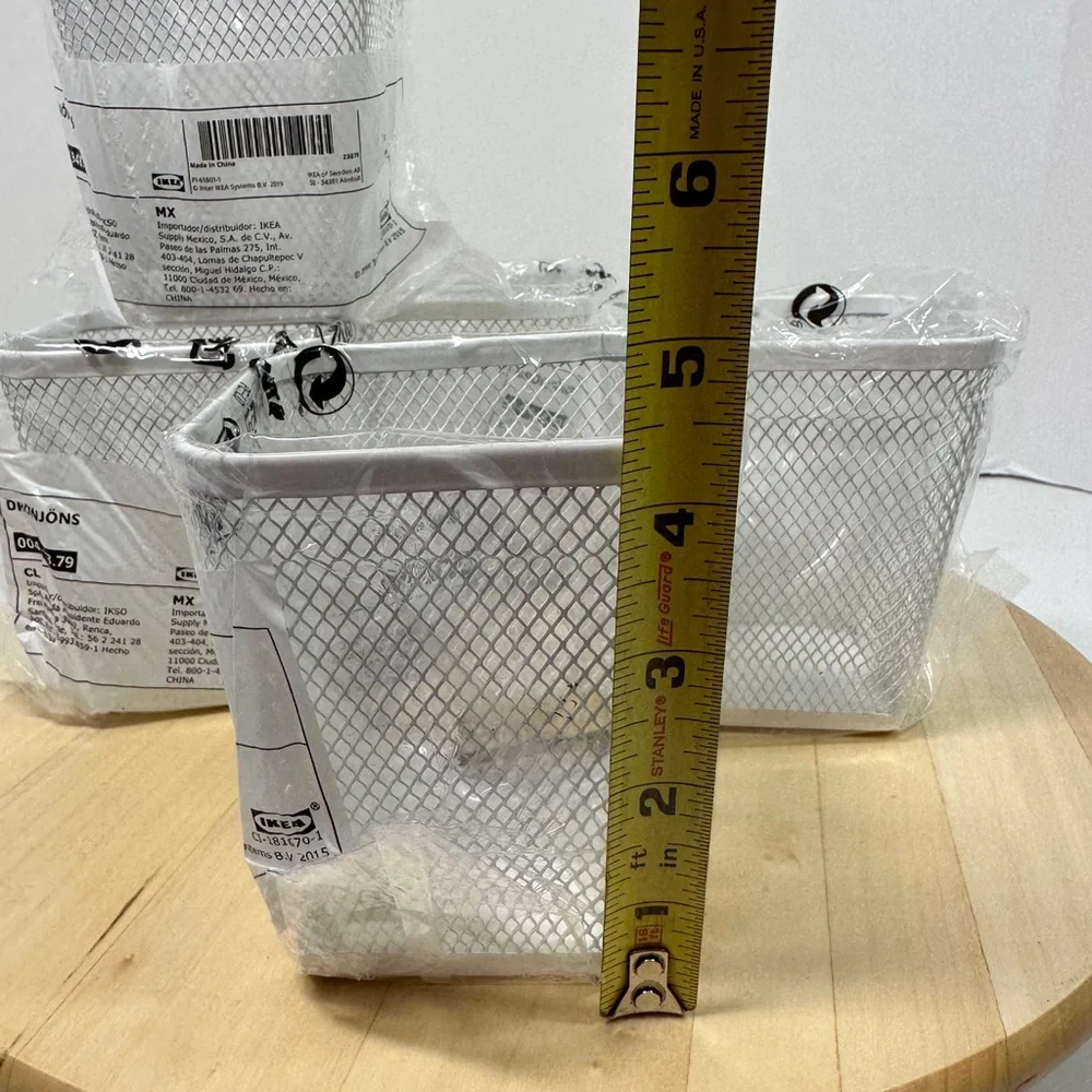 5 IKEA DRONJONS DRÖNJÖNS Holder Pencil  & Pen Cup White Steel 004.948.79 New